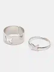 Серебряный кольца "Бабочки", 2 штуки