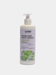 Крем для рук и ног LIVSI PROFESSIONAL Cucumber Green tea, 500 мл