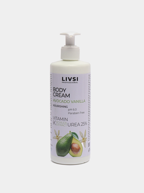 Крем для тела Livsi Professional Avocado Vanilla, 500 мл