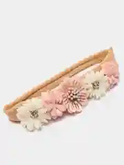 Пастельно-коралловый мягкий ободок на голову