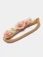 Бежевый мягкий ободок на голову
