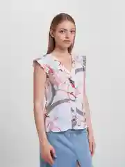 Коралловый блузка с коротким рукавом