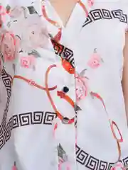 Коралловый блузка с коротким рукавом