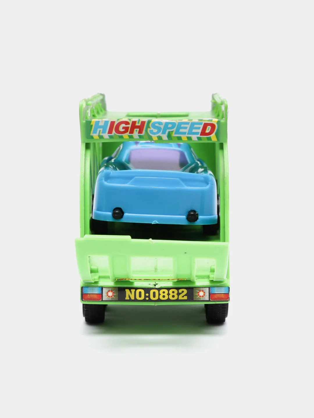 Зеленый игрушка автовоз с машинкой