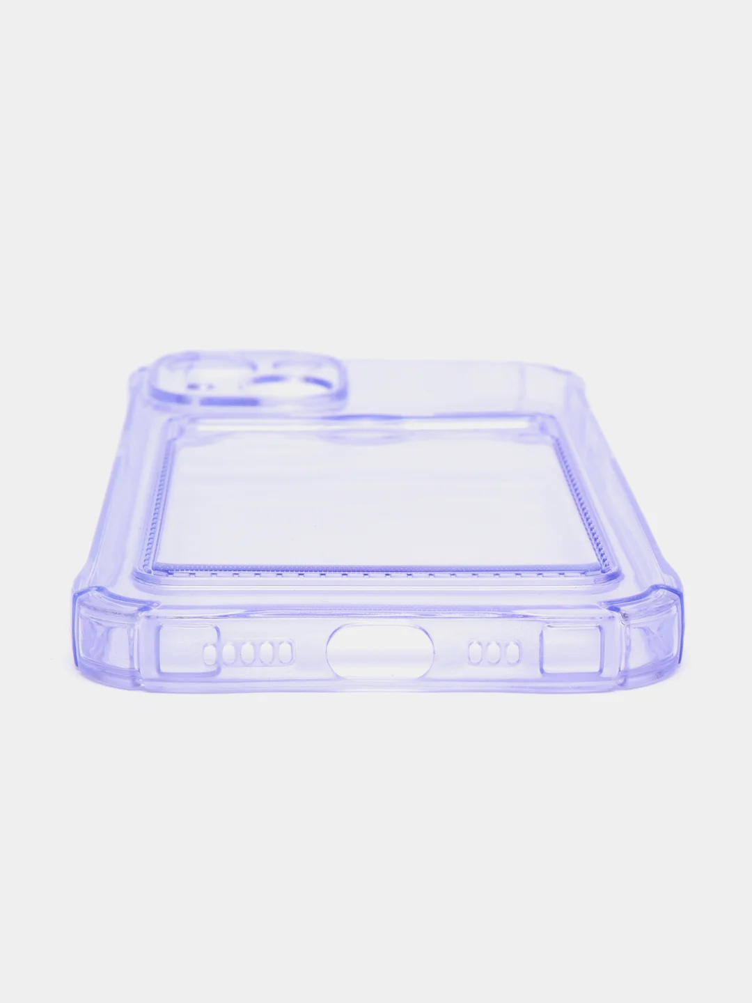 Лавандовый чехол с карманом для карт iPhone 12, 13, Pro, Pro Max, прозрачный силикон
