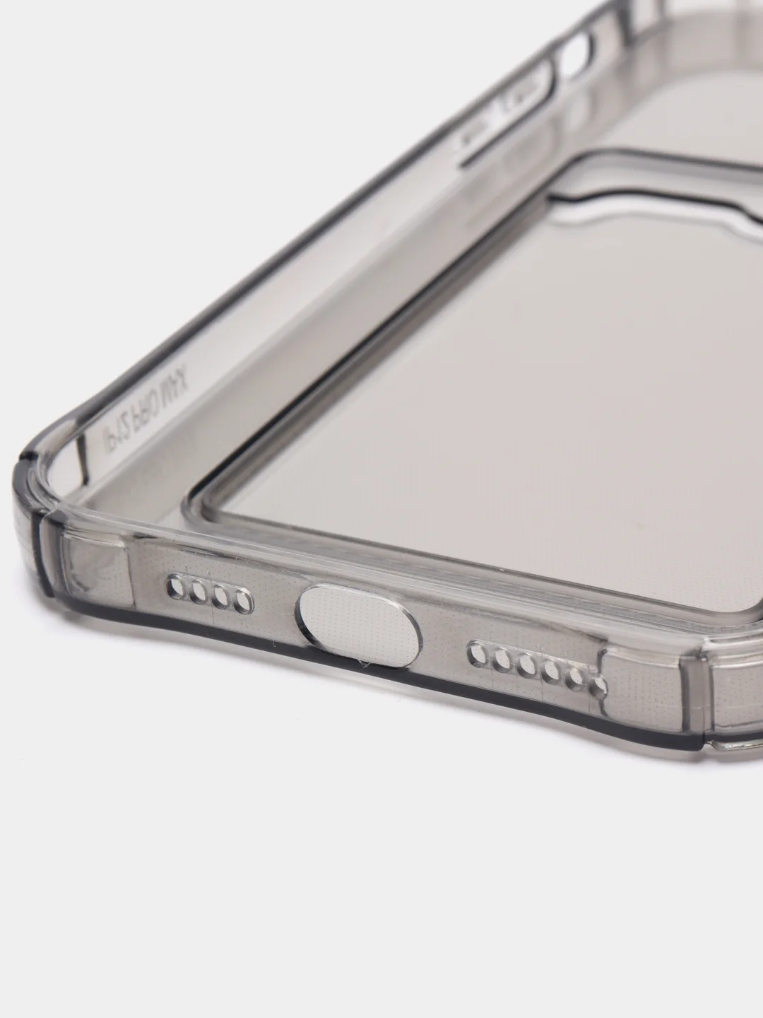 Черный чехол с карманом для карт iPhone 12, 13, Pro, Pro Max, прозрачный силикон