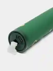 Зеленый детская электрическая зубная щетка +7 дополнительных насадок / встроенный аккумулятор