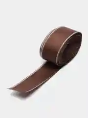 Коричневый лента репсовая с люрексом, серебро, 2,5 см