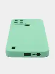 Зеленый чехол силиконовый матовый для Realme C11, C21, C21Y, Realme C30, C31, С33, C35