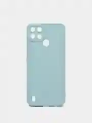 Светло-синий чехол силиконовый матовый для Realme C11, C21, C21Y, Realme C30, C31, С33, C35