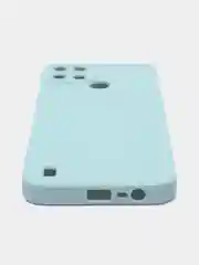 Светло-синий чехол силиконовый матовый для Realme C11, C21, C21Y, Realme C30, C31, С33, C35