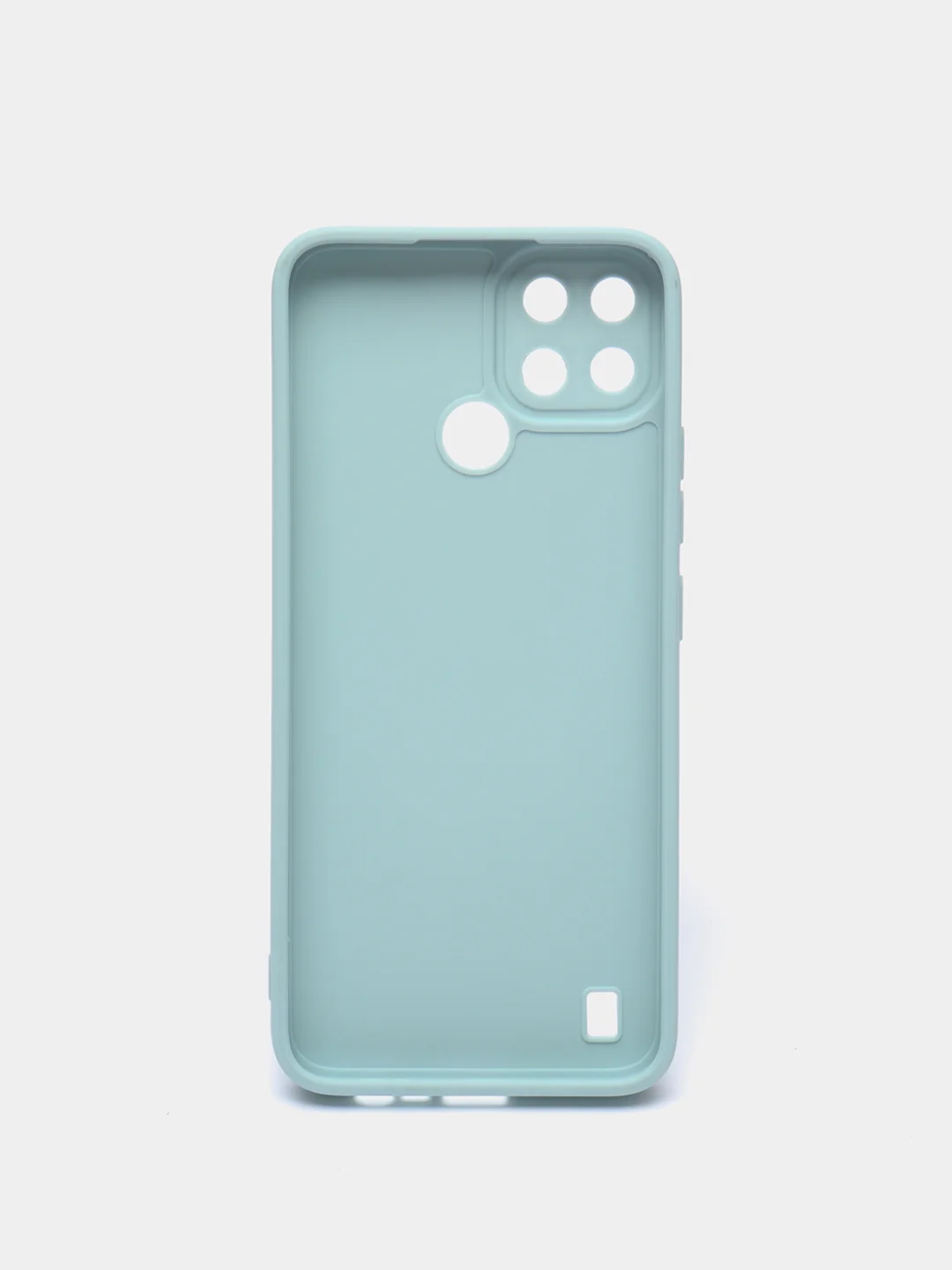 Светло-синий чехол силиконовый матовый для Realme C11, C21, C21Y, Realme C30, C31, С33, C35