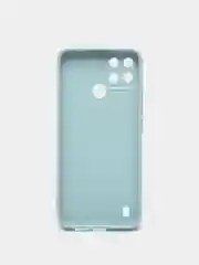 Светло-синий чехол силиконовый матовый для Realme C11, C21, C21Y, Realme C30, C31, С33, C35