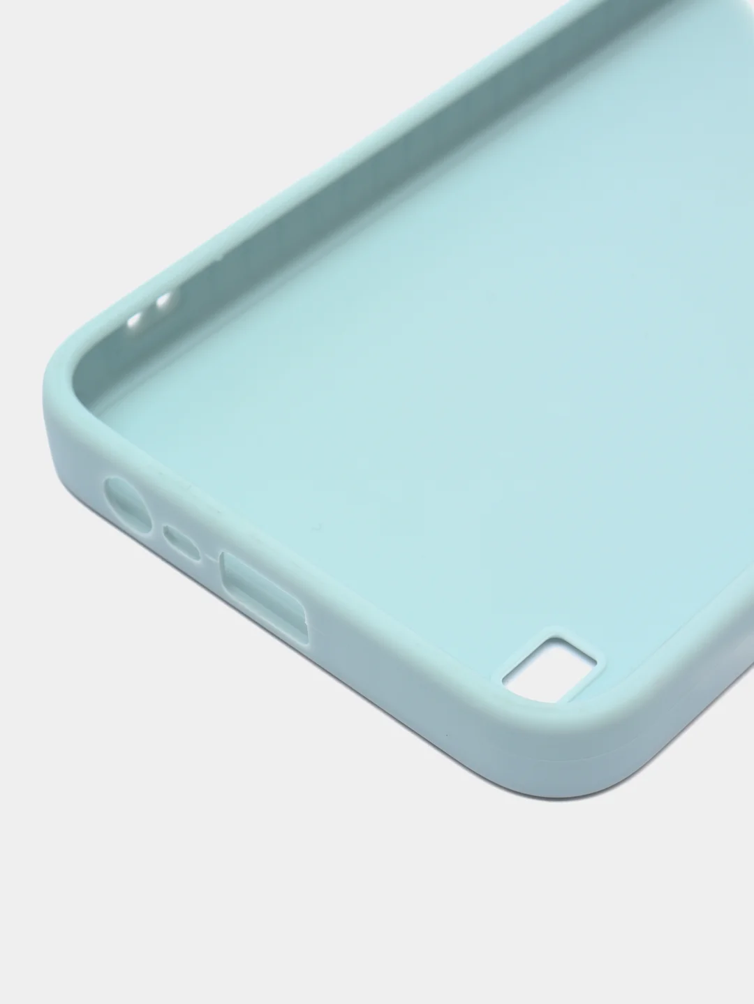 Светло-синий чехол силиконовый матовый для Realme C11, C21, C21Y, Realme C30, C31, С33, C35