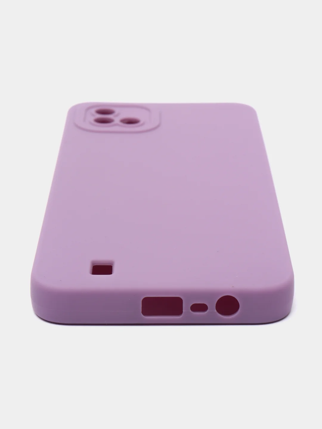 Фиолетовый чехол силиконовый матовый для Realme C11, C21, C21Y, Realme C30, C31, С33, C35