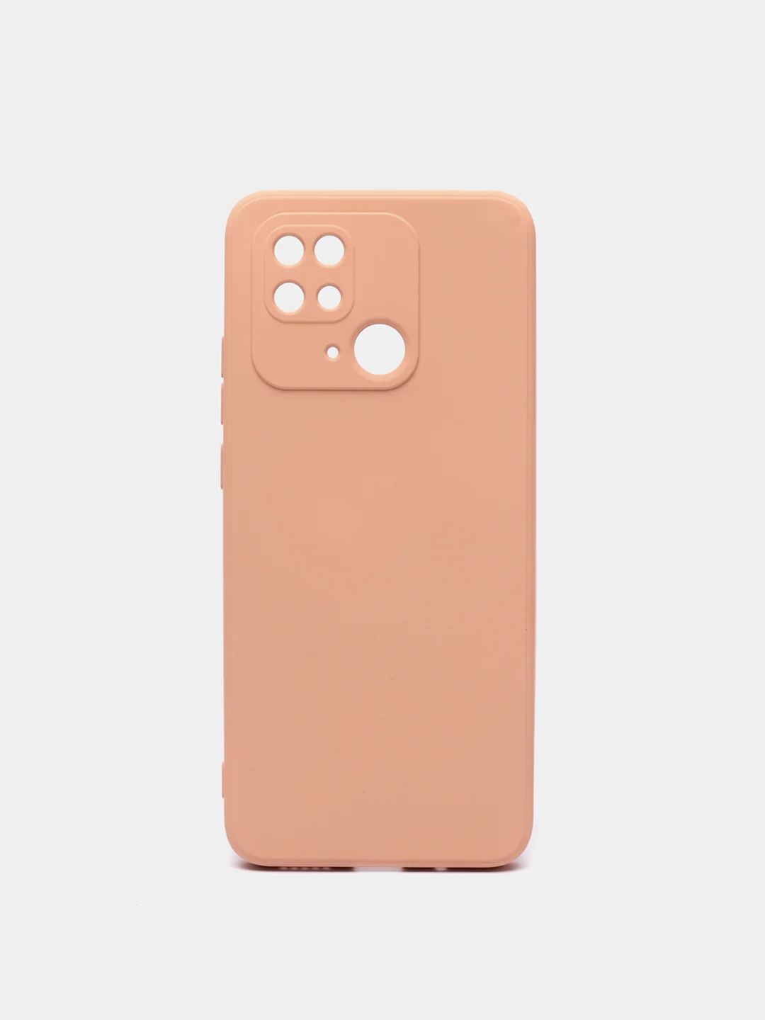 Бежевый чехол силиконовый с микрофиброй и защитой камеры для Xiaomi Redmi 10C