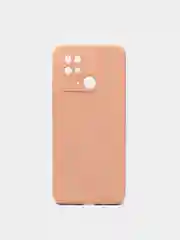 Бежевый чехол силиконовый с микрофиброй и защитой камеры для Xiaomi Redmi 10C