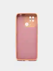 Бежевый чехол силиконовый с микрофиброй и защитой камеры для Xiaomi Redmi 10C