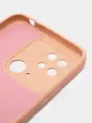 Бежевый чехол силиконовый с микрофиброй и защитой камеры для Xiaomi Redmi 10C