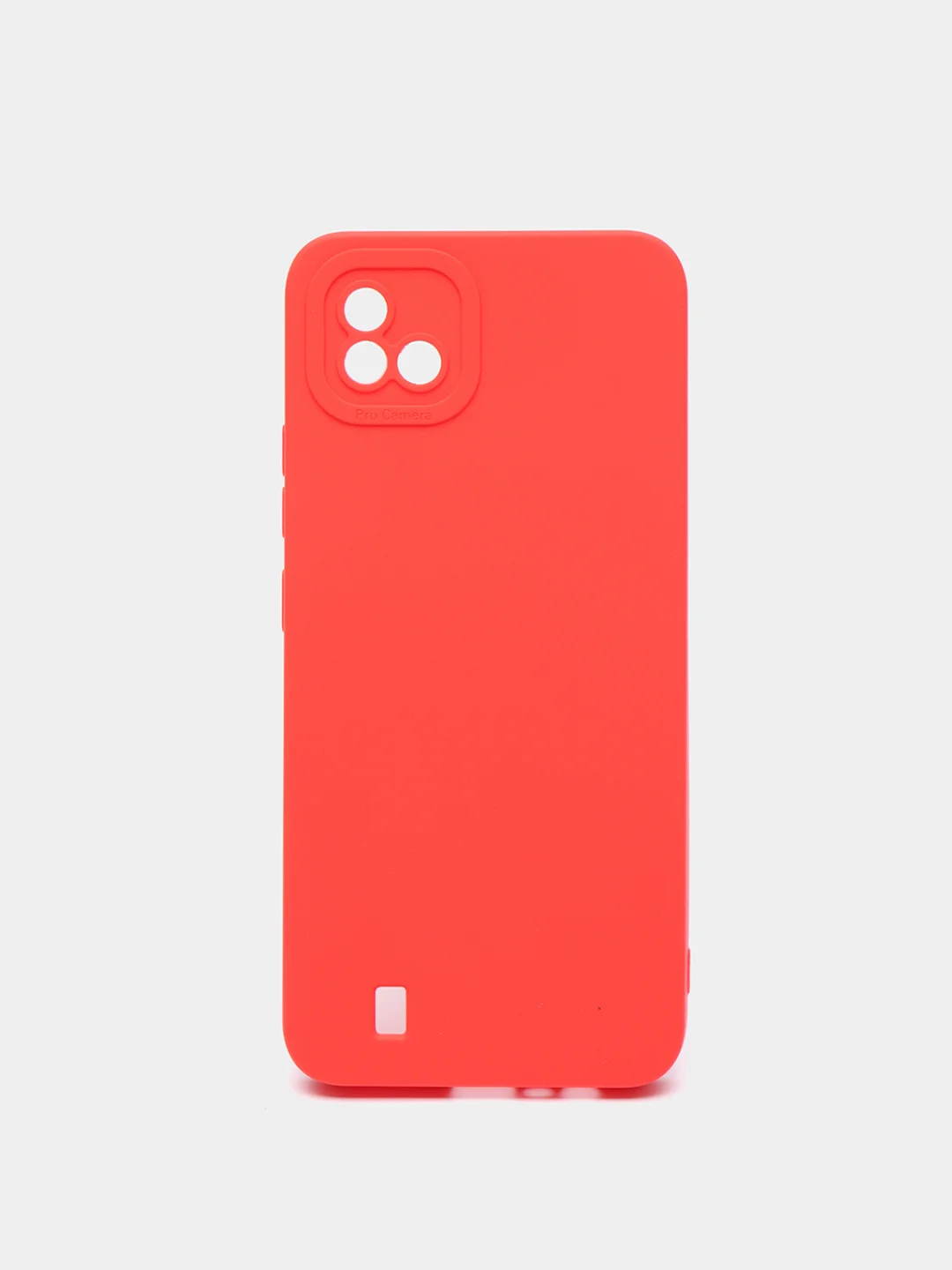 Красный чехол силиконовый матовый для Realme C11, C21, C21Y, Realme C30, C31, С33, C35