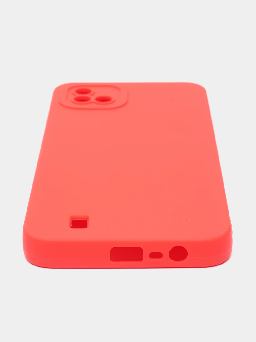 Красный чехол силиконовый матовый для Realme C11, C21, C21Y, Realme C30, C31, С33, C35