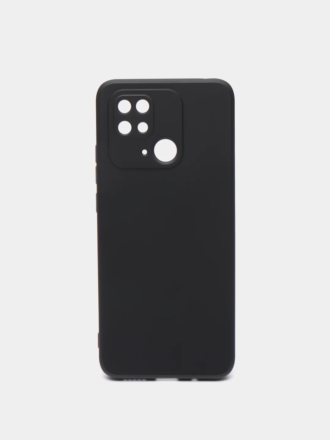 Черный чехол силиконовый с микрофиброй и защитой камеры для Xiaomi Redmi 10C
