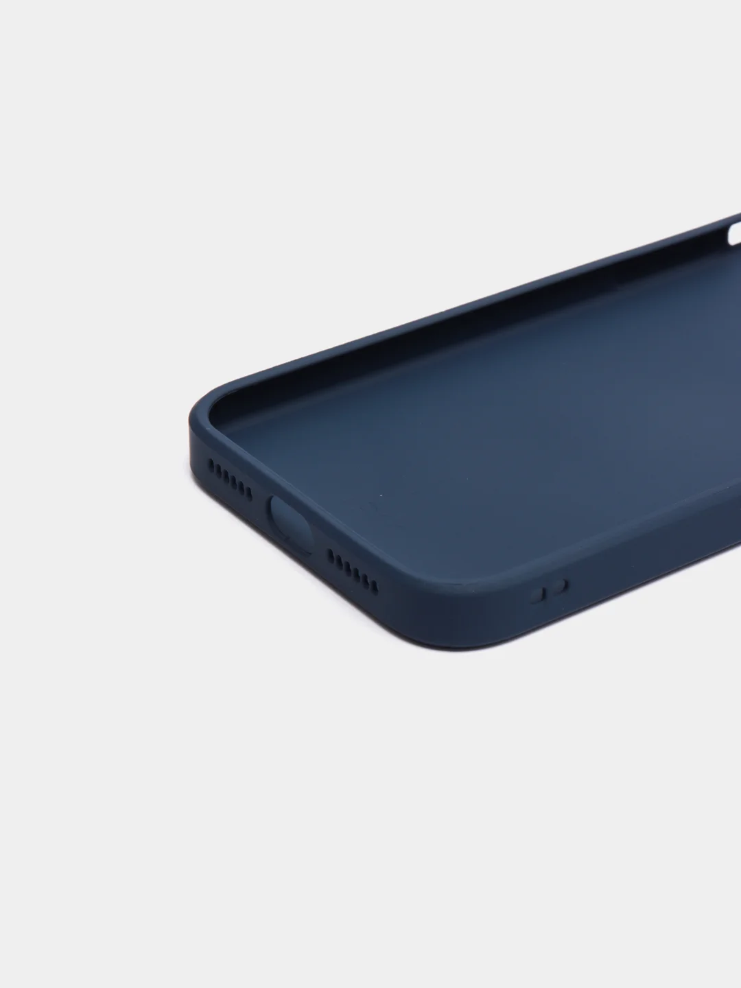 Темно-синий чехол для iPhone 11, силиконовый, со стеклянной панелью