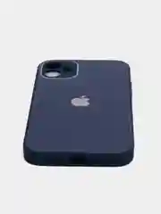 Темно-синий чехол для iPhone 11, силиконовый, со стеклянной панелью