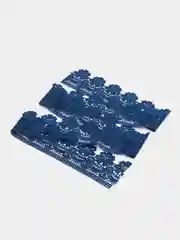 Кружево вязаное для рукоделия, тесьма, 150 см х 9 см, цвет синий