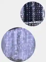 Белый новогодняя гирлянда-штора, холодный свет