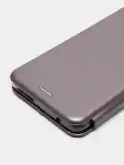Серебряный чехол книжка для Xiaomi 11T, Xiaomi 11T PRO на магните с функцией подставки