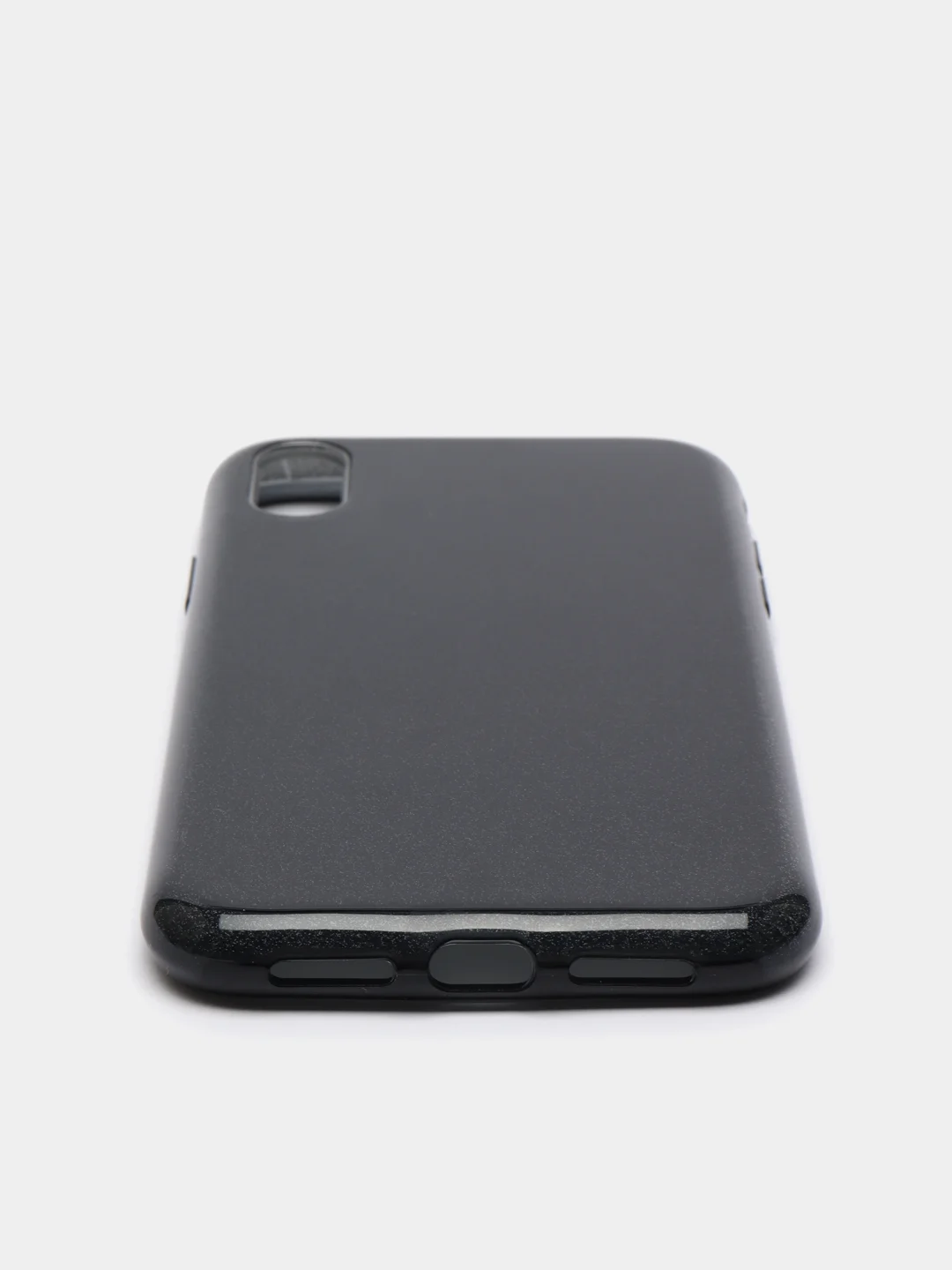 Угольный чехол блестящий для iPhone XR, накладка c блестками