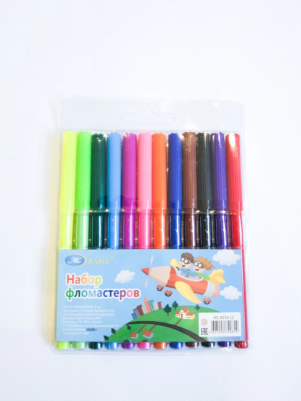 Набор фломастеров, 12 цветов