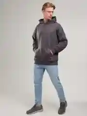 Угольный худи мужское оверсайз, без начеса