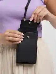 Черный сумка женская для телефона на подарок