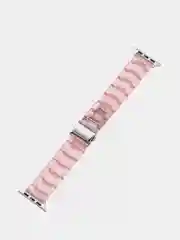 Розовый пластиковый прозрачный ремешок для часов Apple Watch (42 мм 44 мм 45 мм)