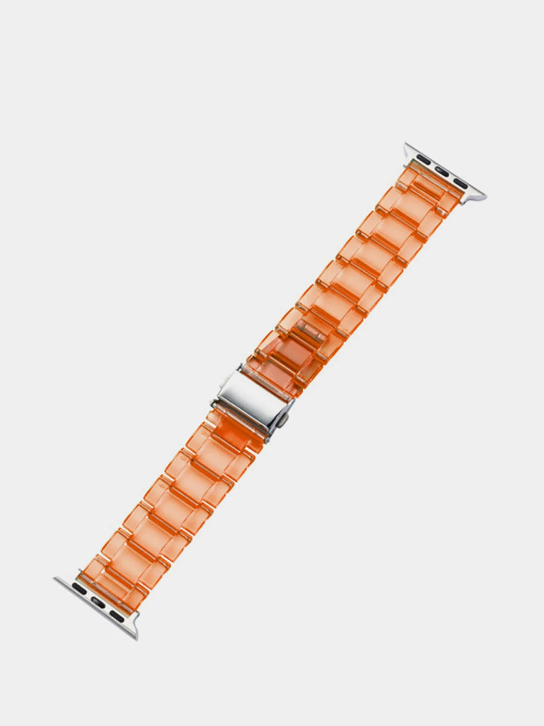 Красный пластиковый прозрачный ремешок для часов Apple Watch (42 мм 44 мм 45 мм)