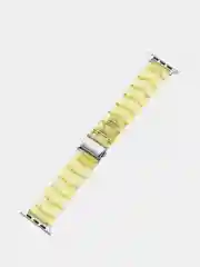 Желтый пластиковый прозрачный ремешок для часов Apple Watch (42 мм 44 мм 45 мм)