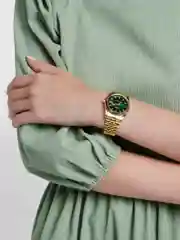 Зелёный хаки женские наручные часы. Подарочный набор часов