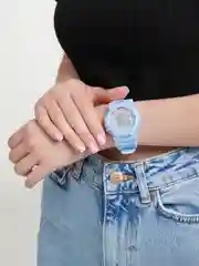 Светло-синий часы наручные электронные, 4 цвета