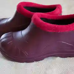 Бордовый галоши утепленные женские, ЭВА