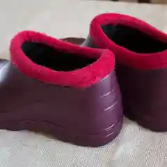 Бордовый галоши утепленные женские, ЭВА