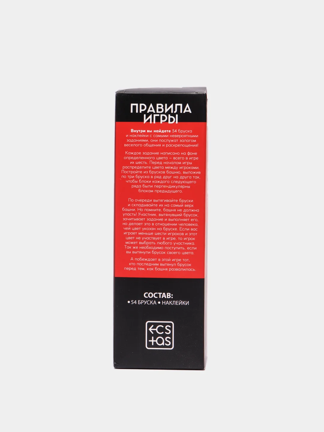 Падающая башня "Искушение с фантами", 54 бруска, 18+