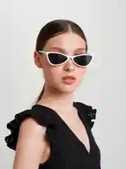 Белый солнцезащитные очки, женские очки
