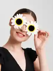 Белый солнцезащитные очки "Ромашка"