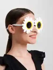 Белый солнцезащитные очки "Ромашка"