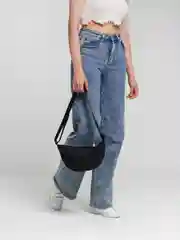 Черный сумка бананка женская мужская