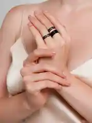 Серебряный набор женских колец, золотые кольца, 3 штуки