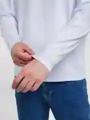 Белый футболка с длинным рукавом унисекс из хлопка, лонгслив
