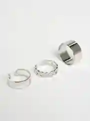 Серебряный набор женских колец, золотые кольца, 3 штуки